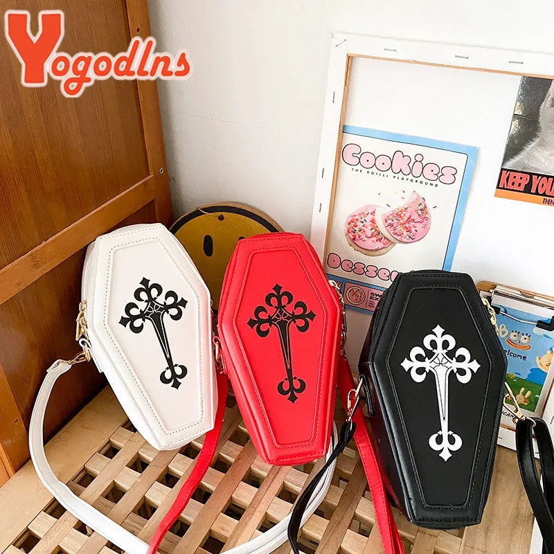 Yogodlns Vintage Gothic Style Small Box Crossbody Bag Women&#39;S Casual Shoulder Bag Luxury Design Pu Leather Purse And Handbags