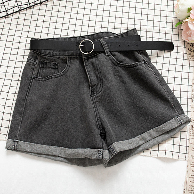 Yuoomuoo All Match Sashes Casual Women Denim Shorts Crimping High Waist Slim Summer Jeans Shorts Feminino Chic Hot Ladies Bottom