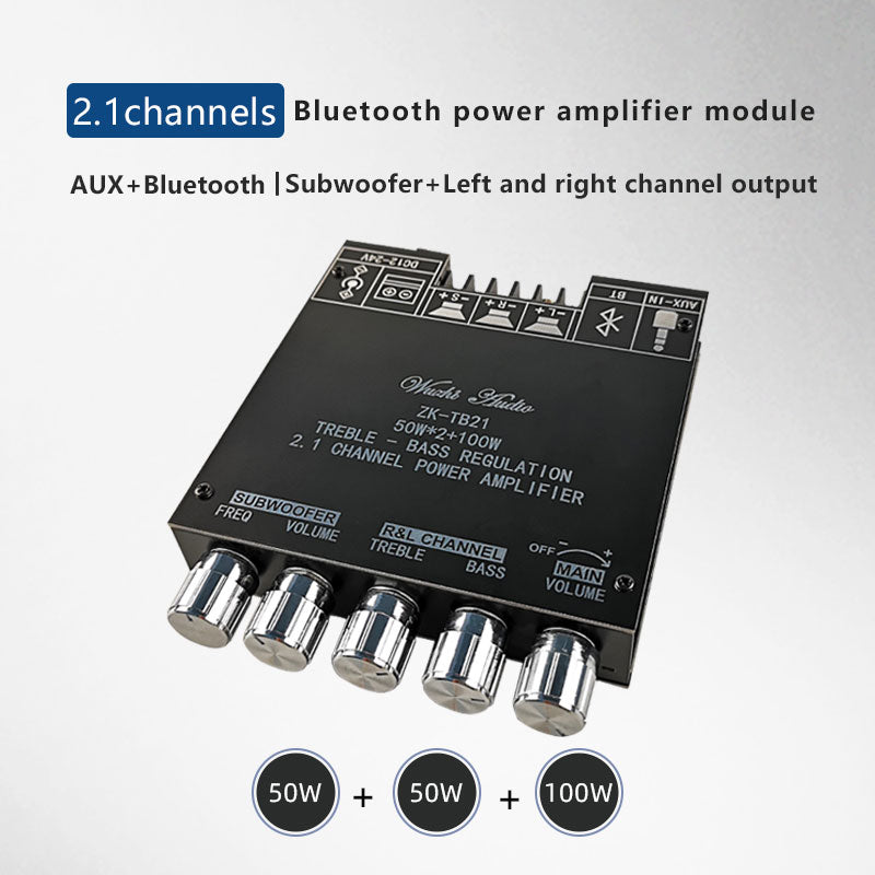 Zk-Tb21 Tpa3116D2 Bluetooth 5.0 Subwoofer Amplifier Board 50Wx2+100W 2.1 Channel Power Audio Stereo Amplifier Board Bass Amp