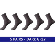 5 pares de gris oscuro