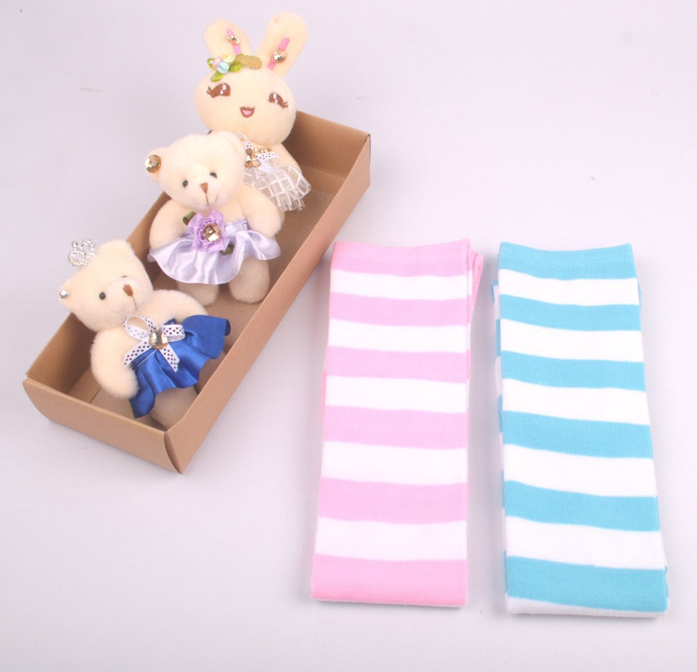 Anime Blue White / Pink White Wide Stripes Knee Socks Thigh Socks Cute Size L / Xl Wholesale 4 Pair / Lot