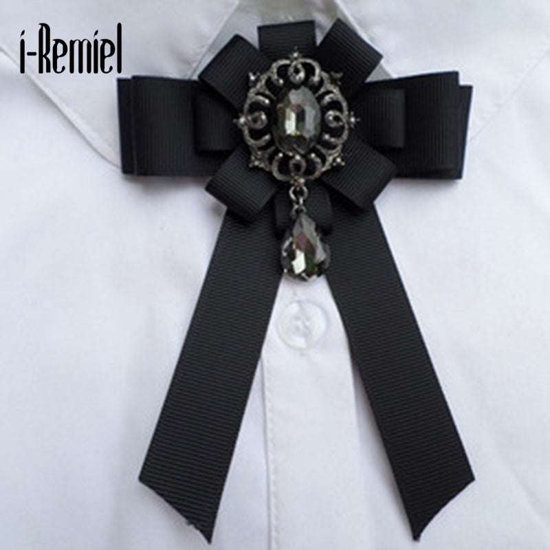 I-Remiel Brooches Unisex Pin Real Trendy Zinc Alloy Broche Joker Fashion Handmade Bow Brooch High-End Neutral Assembly Corsage