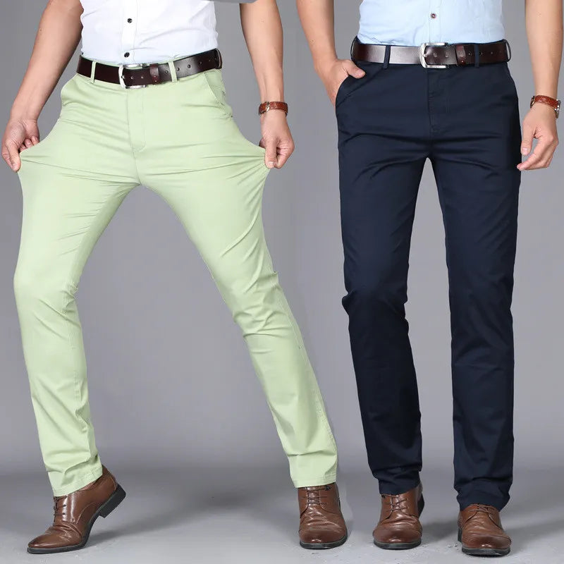 Men Suit Pants Casual Office High Quality Cotton Trousers Business Pants For Men Wedding Party Dress Social Trousers Men&#39;S Pants