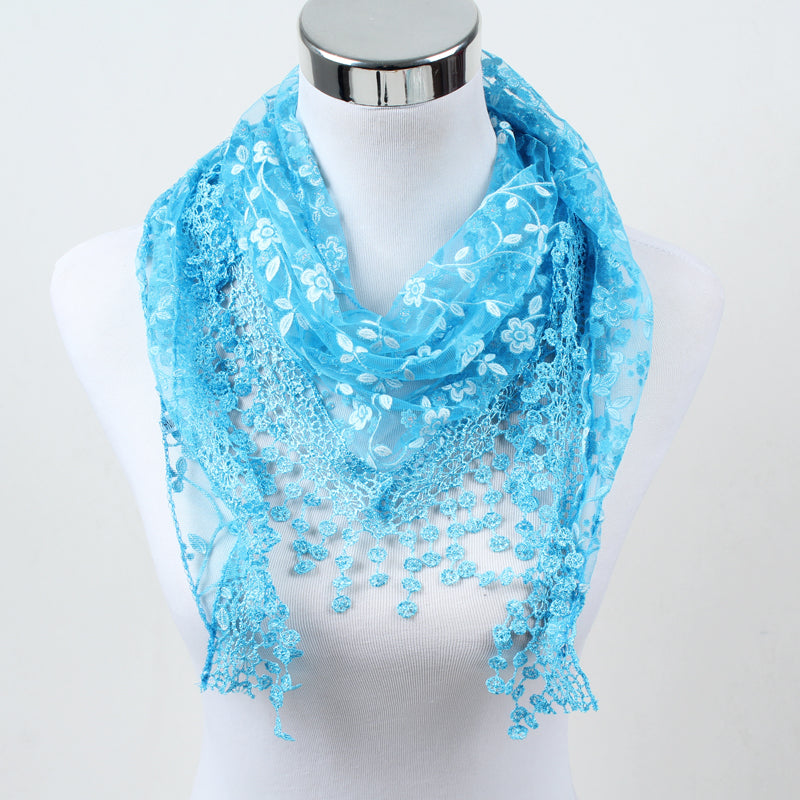 New Style Factory Outlet! Women Fashion Scarf,Ladies' Flower Scarfs,Silk Copper Cash Lace Scarves, All-Match Shawls Turban Шарф